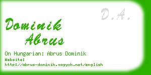 dominik abrus business card